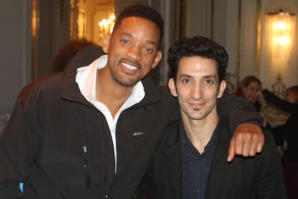 La foto para el recuerdo. Will Smith junto a Minujín.