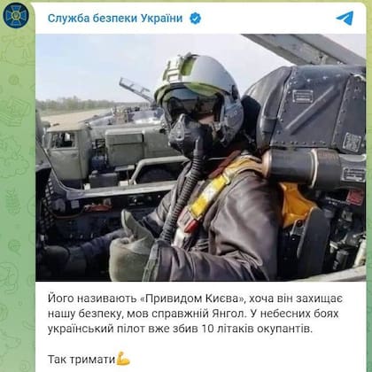La foto publicada en las cuentas oficiales de Ucrania