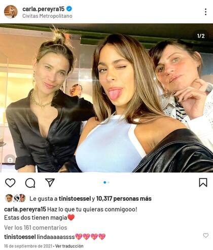 La foto que demuestra la amistad entre Tini Stoessel y Carla Pereyra