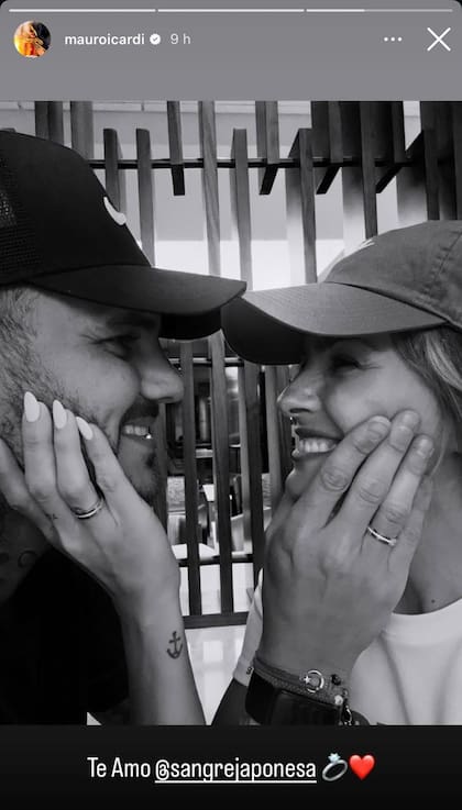 La foto que despertó rumores de compromiso entre Mauro Icardi y la China Suárez (Foto: Instagram @mauroicardi)