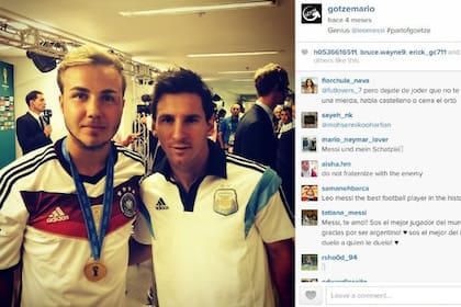 La foto que Götze le pidió a Messi en 2014