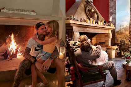 La foto que Icardi subió con su hija Isabella en diciembre de 2024 y la que publicó con Suárez en junio de 2025 (Foto: Instagram @mauroicardi)