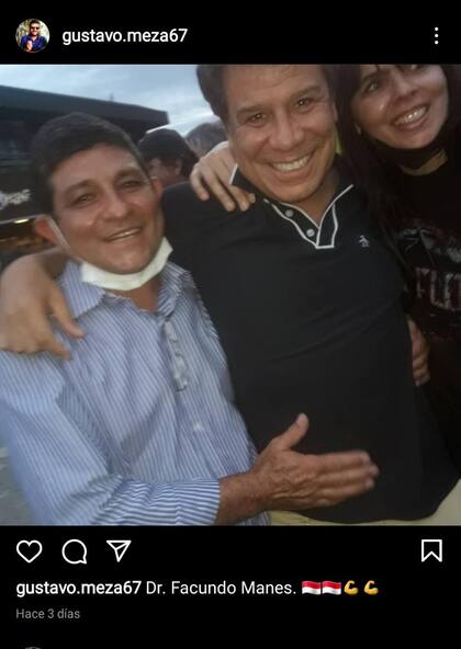 La foto que le costó el puesto a Meza, según denunció Manes.