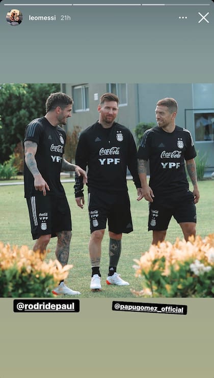 La foto que Messi publicó con De Paul y Papu Gómez