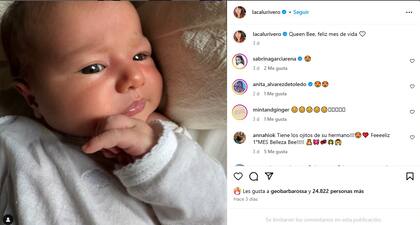 La foto que publicó Calu Rivero sobre el primer mes de Bee