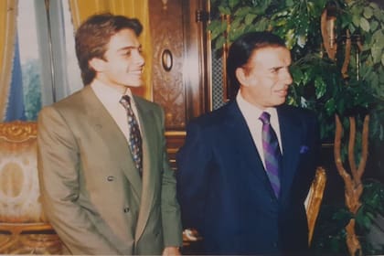 La foto que publicó Carlos Menem junto a su hijo