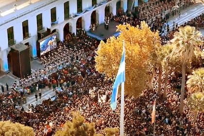 La foto que sacó el único drone que tenía permitido volar en el lugar y que pertenece a la Presidencia