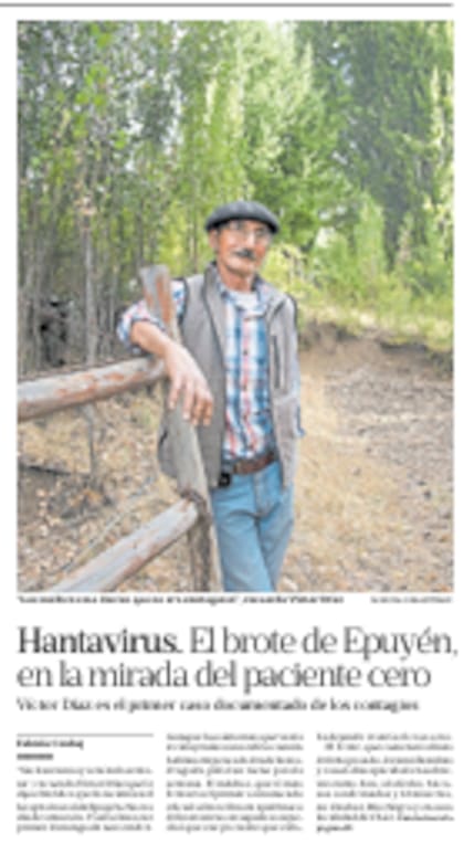 La foto que salió en la tapa de LA NACION tras el brote en Epuyén