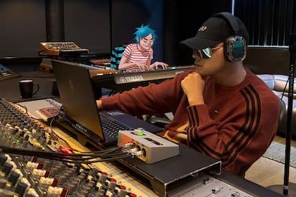 La foto que usó Bizarrap para promocionar su colaboración con Gorillaz