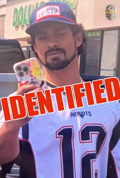 La fotografía del actor que dio a conocer la policía en sus redes