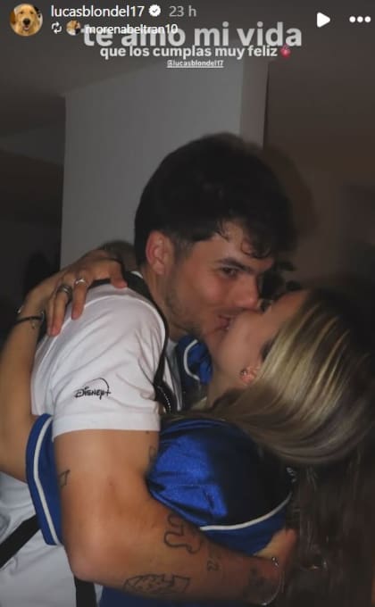La frase romántica de Morena Beltrán a Lucas Blondel