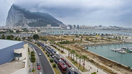 La frontera entre España y Gibraltar