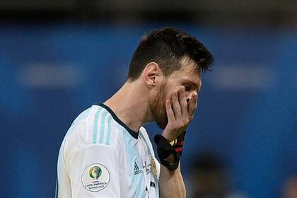 La frustración de Messi en algunos pasajes del partido