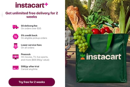 La FTC demandó a Instacart por no aclarar la tarifa aplicada automáticamente tras el período de prueba de envíos
