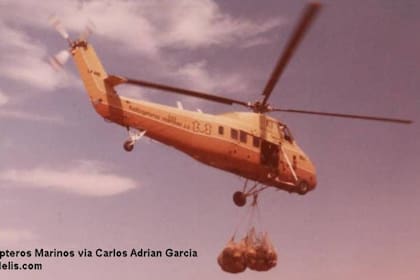La Fuerza Aérea Argentina dio de baja el Sikorsky y pasó a manos de la compañía Helicópteros Marinos, que operaba en la Patagonia
