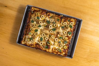 La fugazzeta al estilo Detroit, de Orno