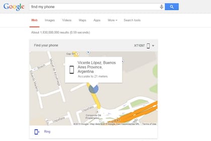 La función Find my Phone ahora está disponible en el buscador web, y es una extensión de las prestaciones preexistentes del sistema de localización Android Device Manager
