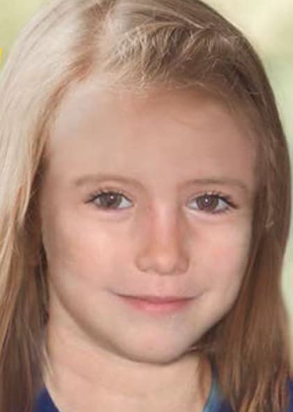 La Fundación Madeleine también difundió las fotos por su cuenta; así se vería la pequeña al cumplir 9 años