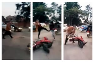 El ataque de furia de un hombre contra un motociclista tras un choque en Tucumán