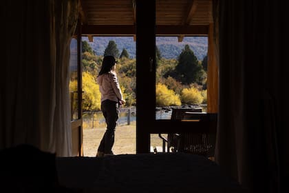 La galería de la posada desde una de las habitaciones