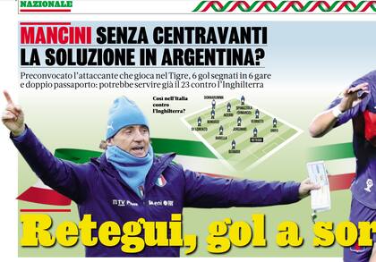 La Gazzetta dello Sport se ocupó de la convocatoria de Retegui