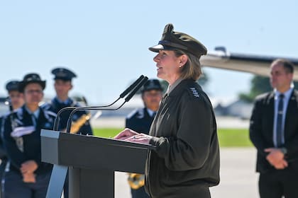 La general del Comando Sur de Estados Unidos, Laura Richardson. Richardson se reunió el viernes 5 de abril con el presidente argentino Javier Milei en el marco de una visita de varios días al países sudamericanos
