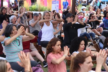 La gente se entusiasmaba con la propuesta de los speakers y participaba de las actividades
