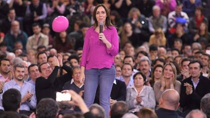 La gobernadora de la provincia de Buenos Aires, María Eugenia Vidal, en el cierre de campaña, en Vicente López