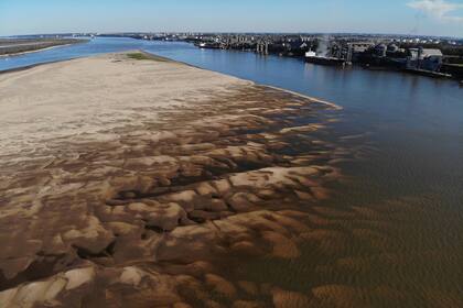 La gran bajante del río Paraná, en una foto de 2022