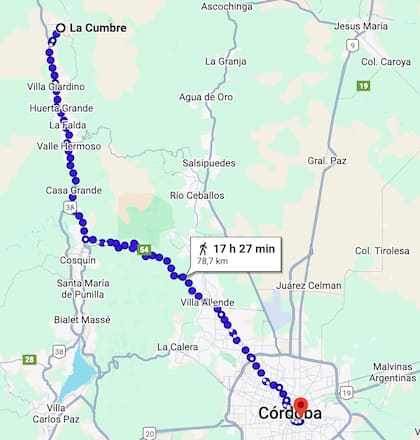La gran distancia entre el punto de encuentro y donde fue encontrada finalmente