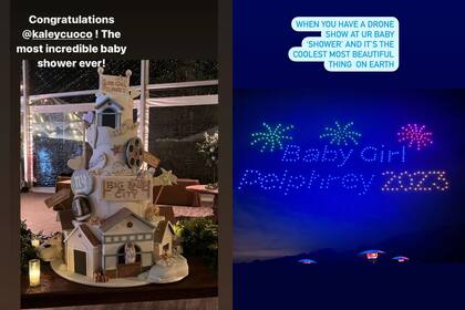 La gran torta y el show de drones de Kaley Cuoco