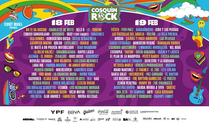 La grilla completa del Cosquín Rock 2023
