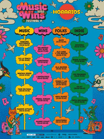 La grilla de Music Wins