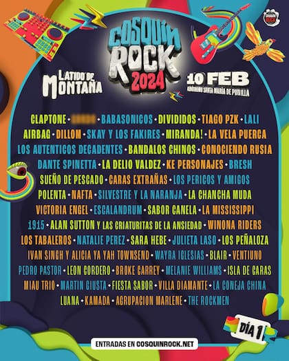 La grilla del primer día del festival