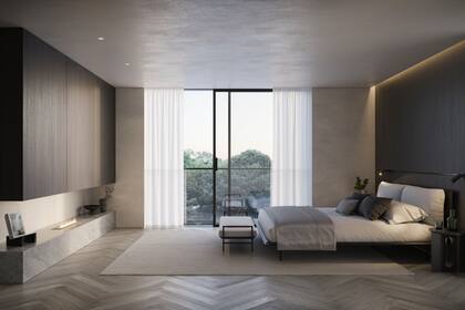 La habitación principal ultra minimalista