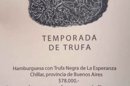 La hamburguesa de la temporada de trufa del Pony Line Bar