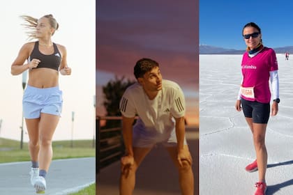 La Health coach Marti Torn, el locutor y creador de contenidos Ferbo y Analía Vassallo en el Raid de los Andes