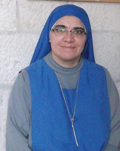 La hermana María, en el convento Santas Valentina y Tea, de Gaza