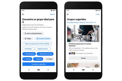 La herramienta de descubrimiento de grupos del nuevo Facebook