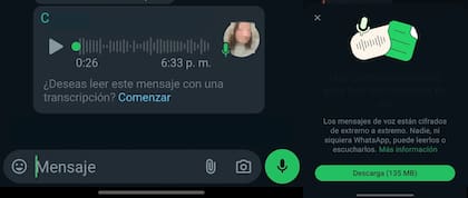 La herramienta oficial de transcripción de audios en WhatsApp ya aparece en la beta de Android