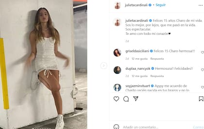 La hija de Julieta Cardinali y Andrés Calamaro cumplió 15 años