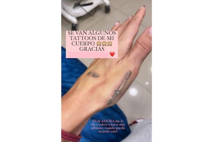 La hija de Marcelo Tinelli adelantó que se sometió a un tratamiento láser para borrarse los tatuajes