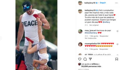 La hija de William Levy le dedicó un bonito mensaje de cumpleaños