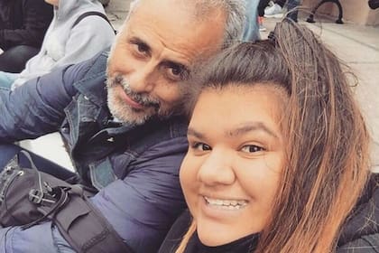 Rial junto a su hija, Morena