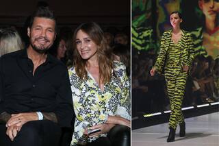 Juanita Tinelli debutó en la pasarela, ante la mirada de un papá orgulloso