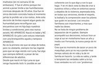 La hija del reconocido payaso publicó su punto de vista.