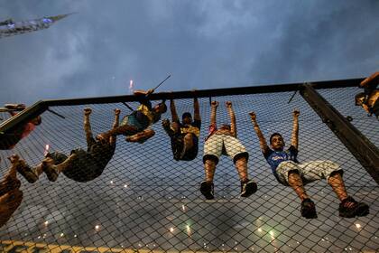 La hinchada de Boca, en el último partido