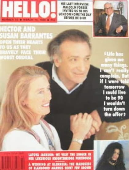 La historia de amor de Héctor y Susan Barrantes hizo eco en todo el mundo. Fue tapa de la revista Hola y su versión británica, la revista Hello, lanzó una versión más larga que entregó en distintos episodios.
