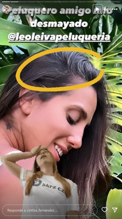La historia de Cinthia Fernández en el que muestra su pelo