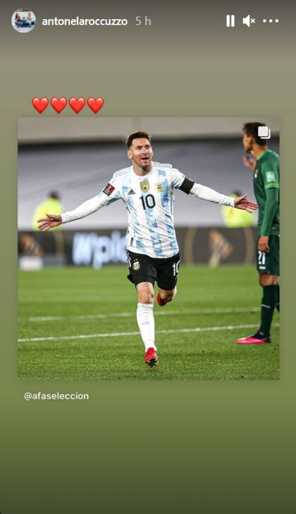 La historia de Instagram con la que Antonela Roccuzzo saludó a su esposo tras el triunfo de Argentina